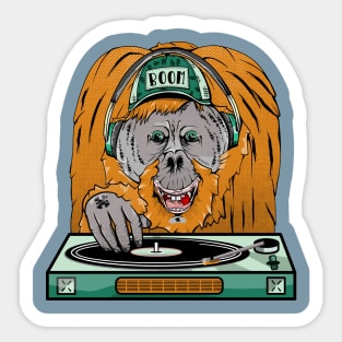 Orangutan Turntable Sticker